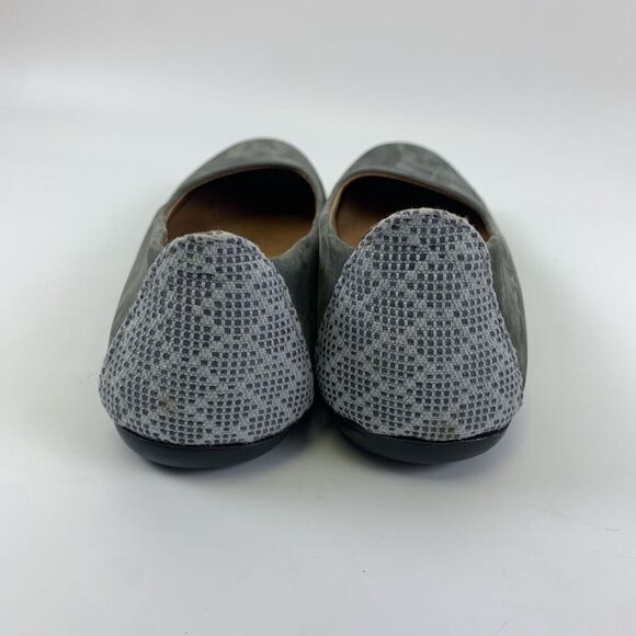 The Root Collective Gaby Flat Gray Nubuck Leather Slip On Comfort Ballet Women 9 - Picture 6 of 13